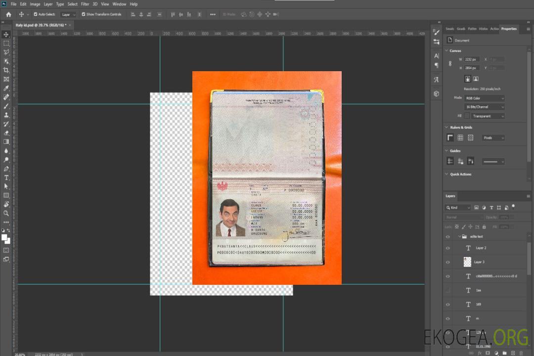 Look photo du passeport autrichien template Look photo du passeport autrichien template